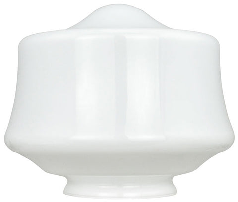 Recreated 8" Schoolhouse Glass Shade 4" Fitter