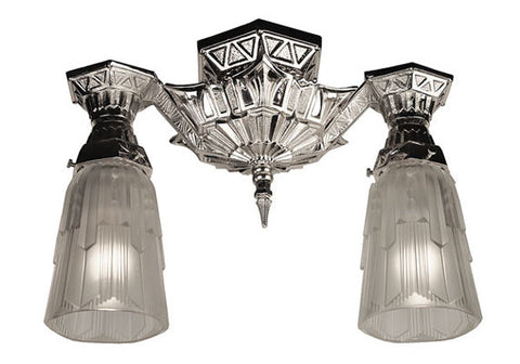 Art Deco Flush Mount Close Ceiling Double Lights by Lincoln