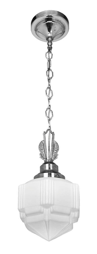 Art Deco School House Light Fixture Only 4" Fitter (21-DHL-4F)