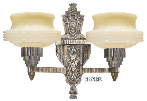 Art Deco Sconces Wall Lighting Lights Two Arm