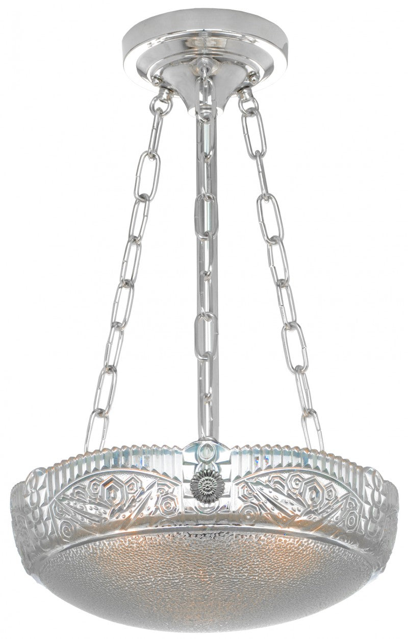 Art Deco Chain Bowl Fixture & Shade (258-CHN)