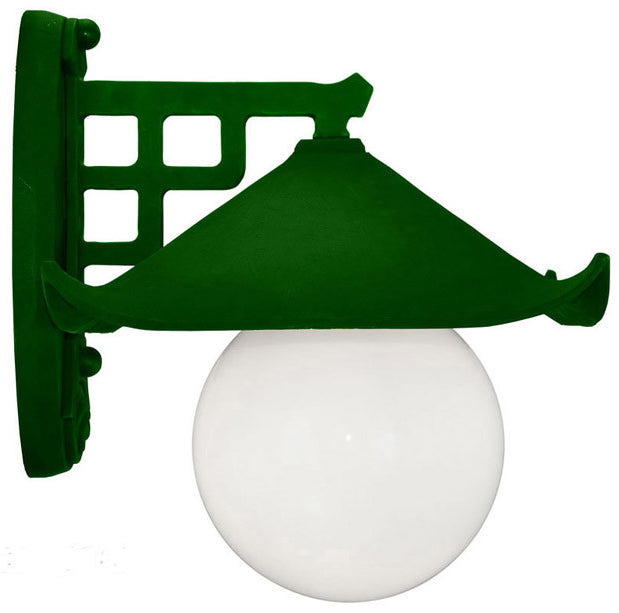 Historical Japanese Green Pagoda Porch Light C1914