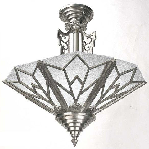Art Deco Manhattan Close Ceiling Chandelier