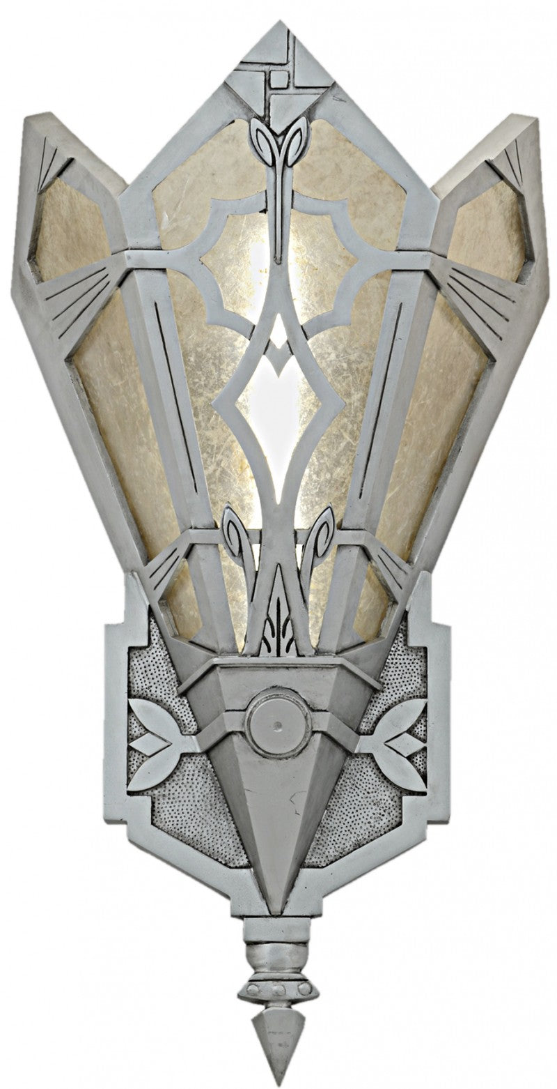 Large and Significant Art Deco Sconces in White Metal