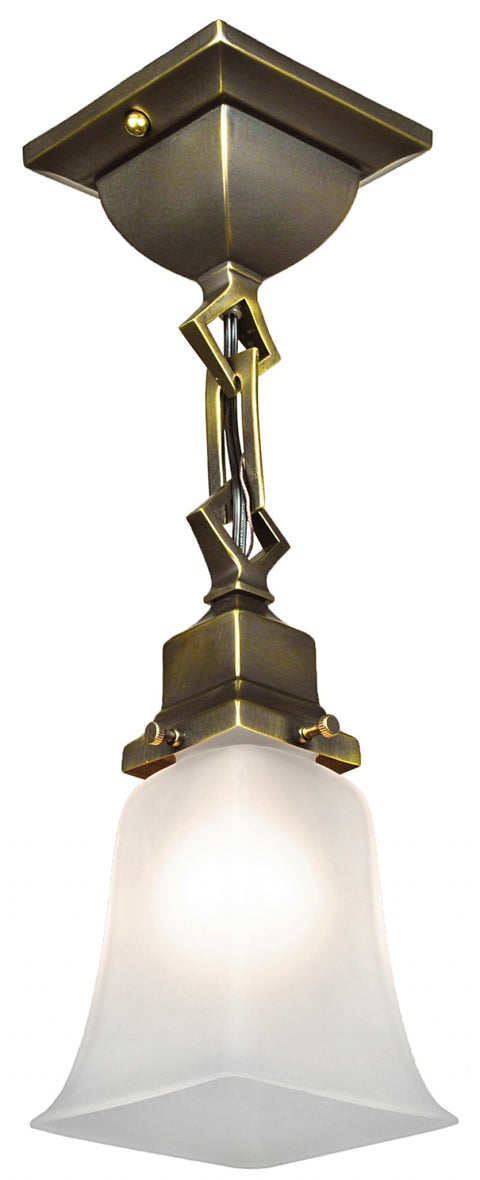 Mission Style Single Close Ceiling Pendant Light