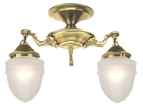 Roosevelt 2 Lamp Close Ceiling Chandelier