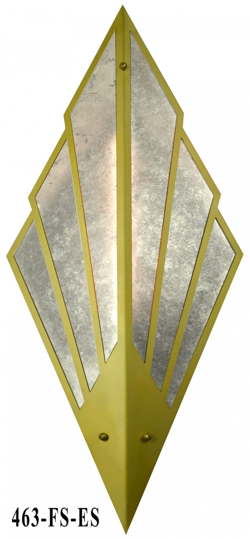 Art Deco Sconce with Brass Frame and Mica Windows (463-ES)