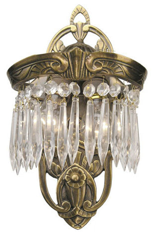 Art Deco Wall Sconces Crystal Lincoln Utopia Series with 2 Lights