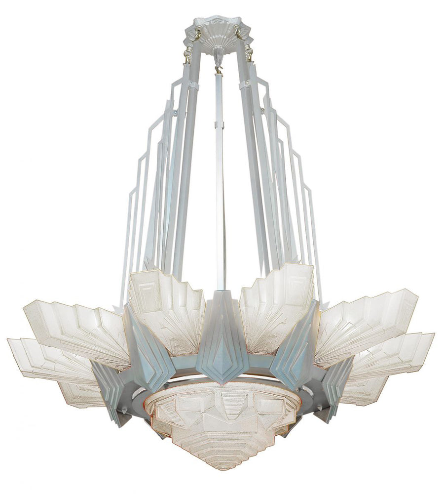 Unique LARGE Art Deco Styled Chandelier (645-DAL)