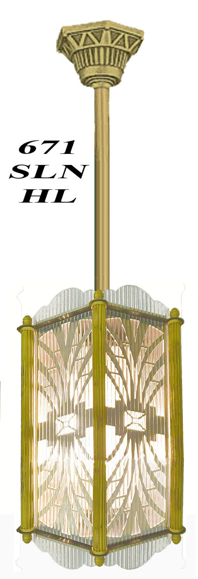 Unique Art Deco Hall or Corridor Light