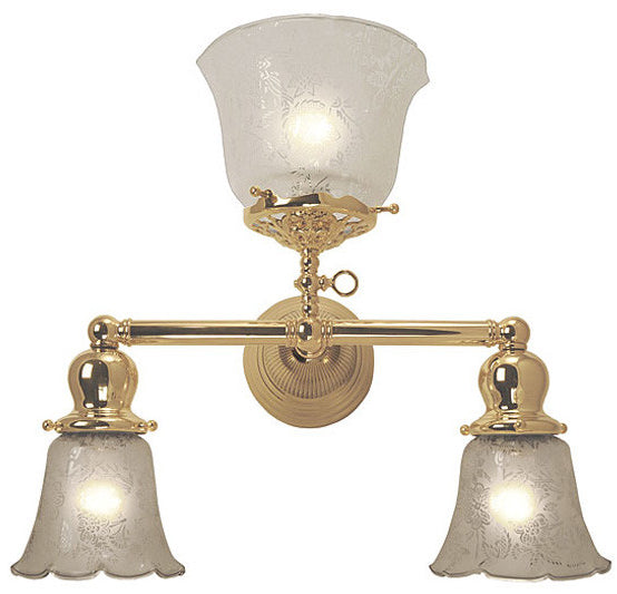 Victorian Gas & Elec 3 Light Sconce