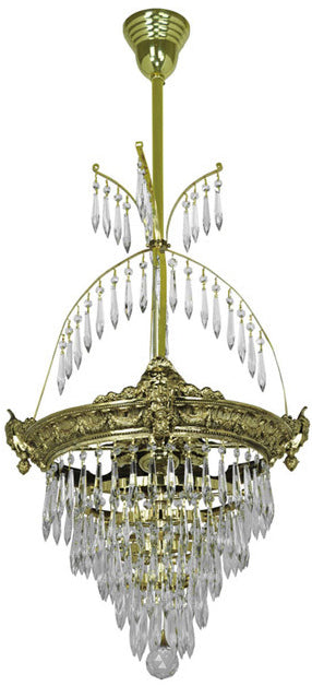 Victorian Chandelier - Empire Style Crystal Prism Chandelier