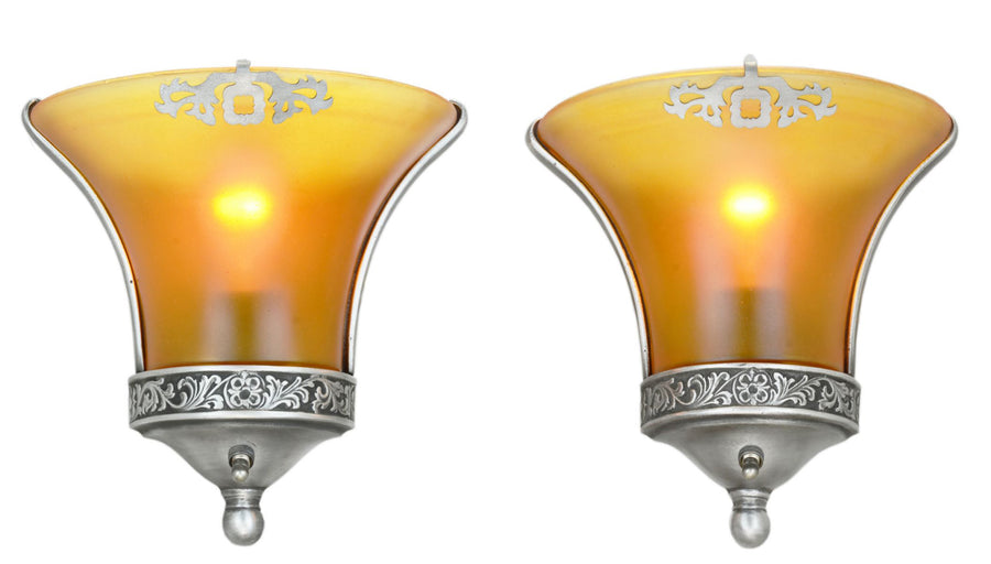 Pair of American Art Deco Sconces