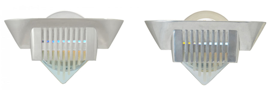 Mid-Century Modern or Deco ...Pair of Nickel Plated Wall Sconces