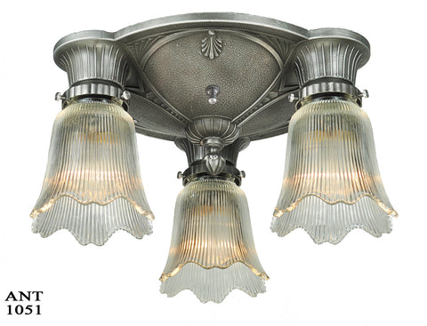 Antique Restored Art Deco Close Ceiling Light