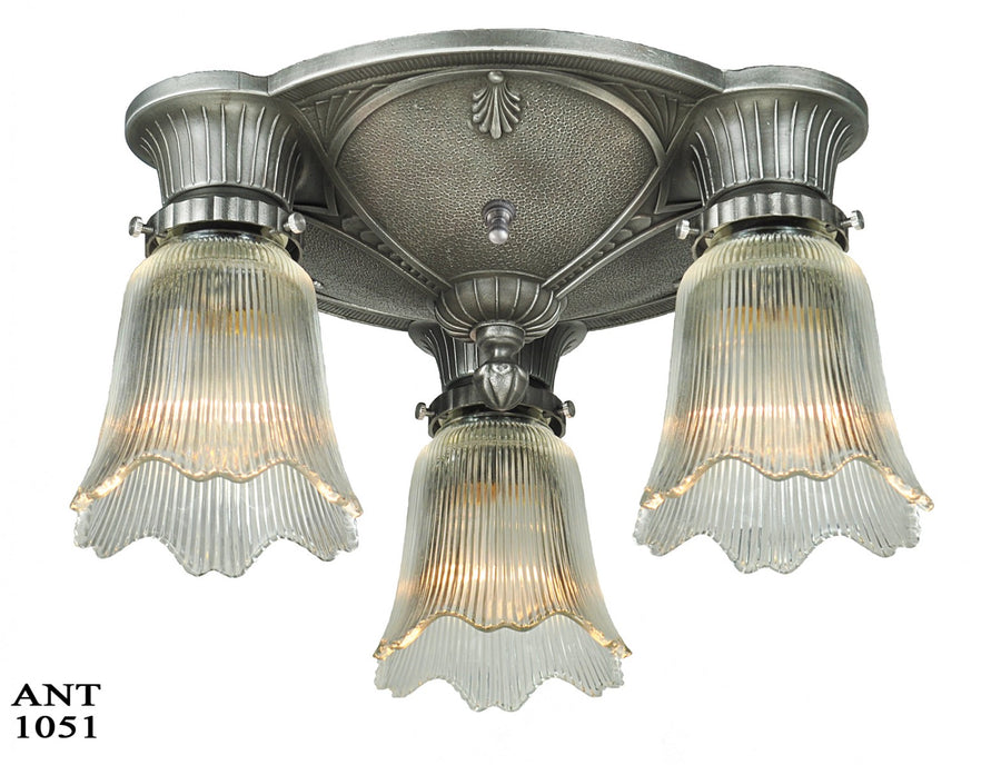 Antique Restored Art Deco Close Ceiling Light