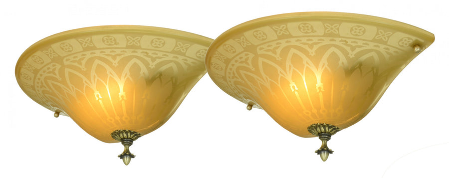 LARGE and Imposing Pair of French Embossed Shade Sconces