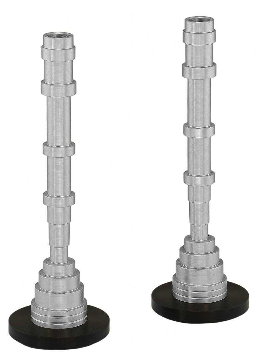 Pair of Antique Art Deco Streamline Design Candlesticks