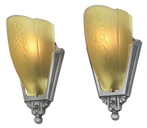 American Art Deco Pair of Sconces by Puritan