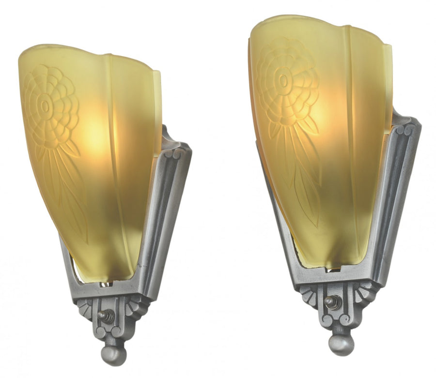 American Art Deco Pair of Sconces by Puritan