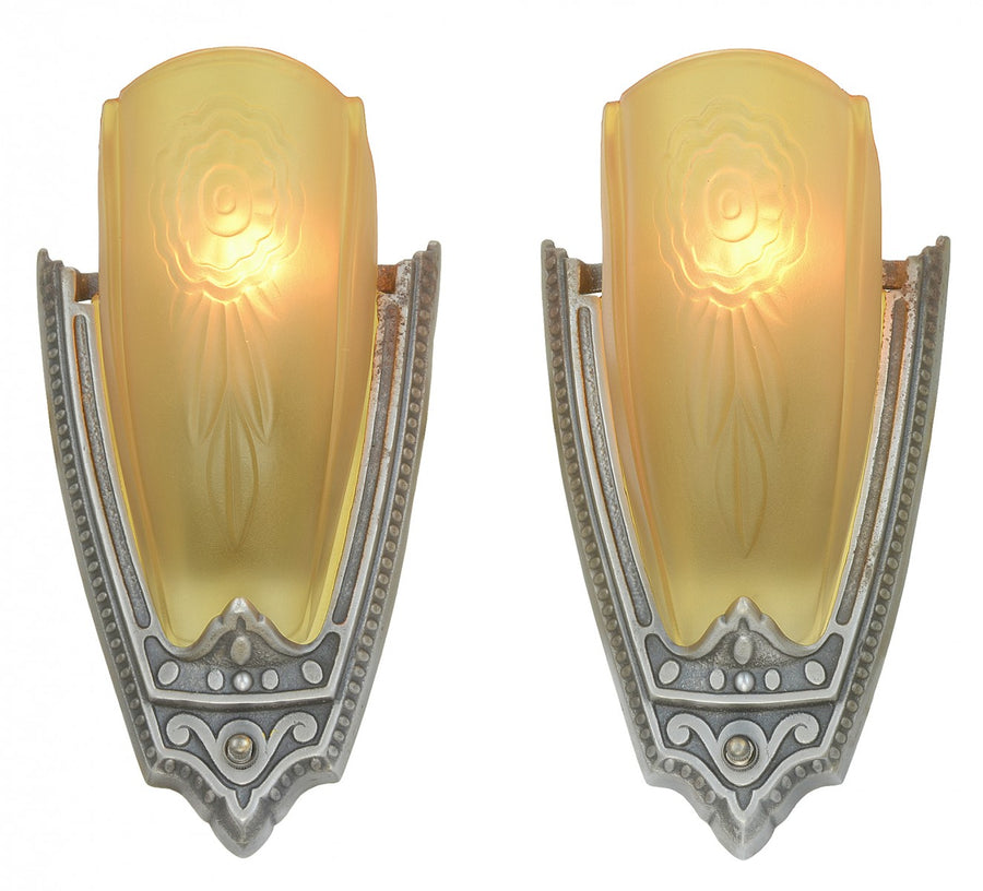 American Art Deco Pair of Sconces by Puritan
