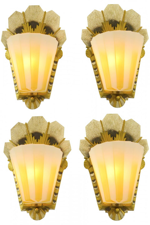 Set of FOUR Art Deco Williamson/Beardslee Period Sconces
