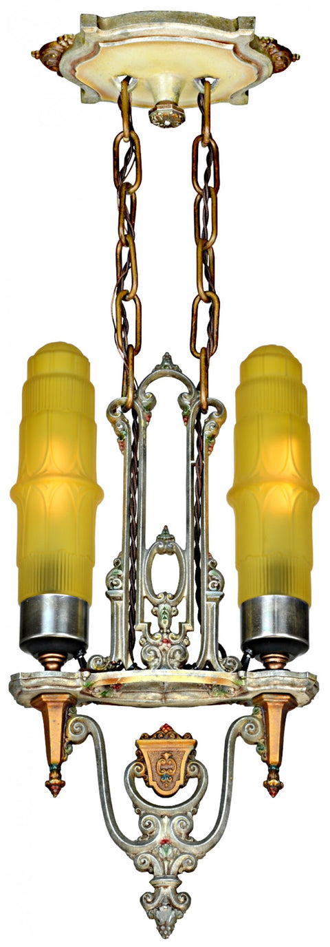 Art Deco 2-Light Pendant by Riddle