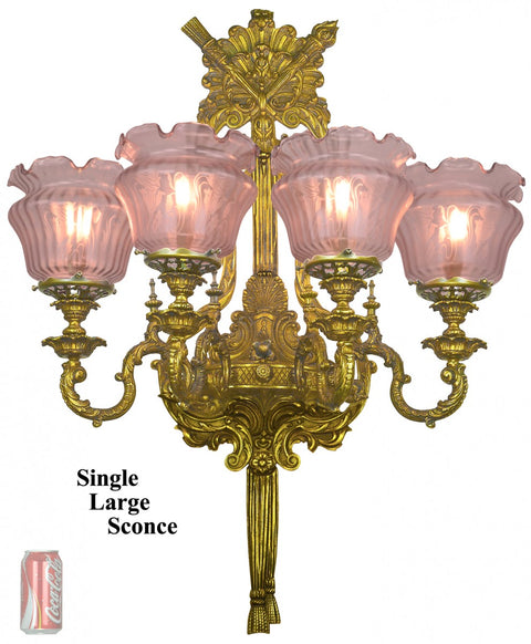 Very Impressive French Monster Single Sconce with Four Arms