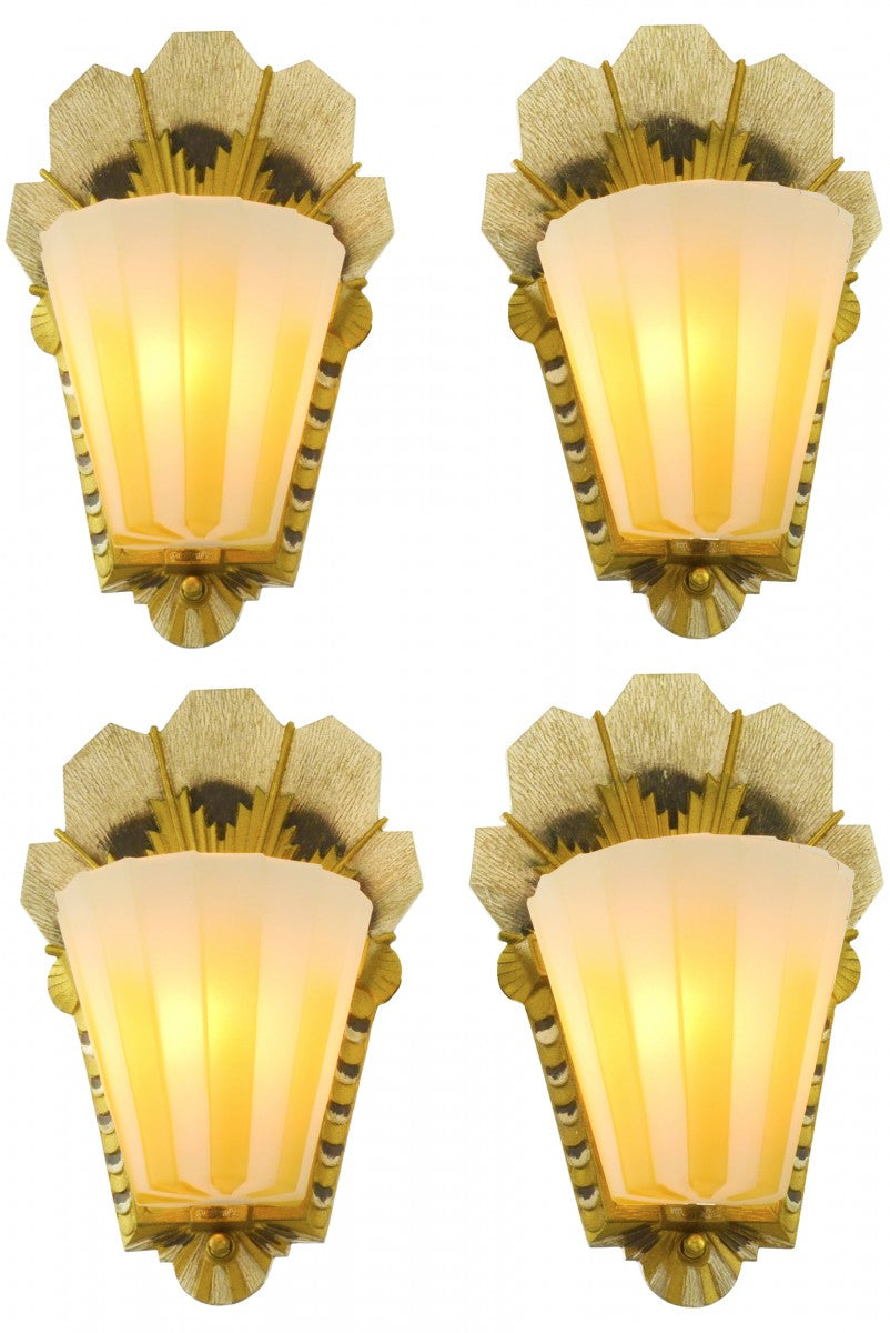 Set of FOUR Art Deco Williamson/Beardslee Period Sconces