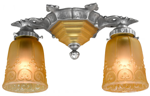 Antique Edwardian Gothic-Style Close Ceiling Light