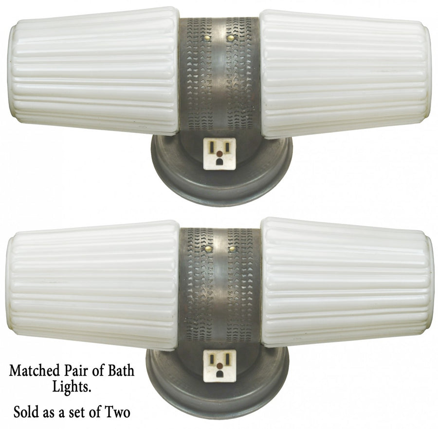 Unusual PAIR of Wall Lights for Over Bathroom Sinks