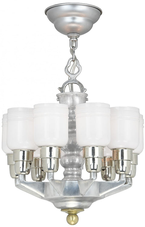 Streamline and/or Mid-Century Modern Design 9-Shade Chandelier