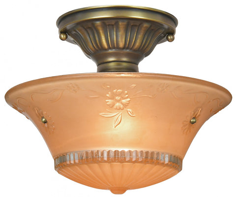 Antique 3-Chain Bowl Shade Ceiling Light