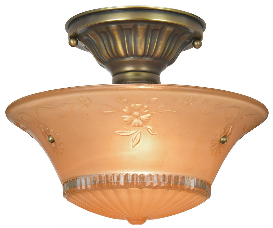 Antique 3-Chain Bowl Shade Ceiling Light