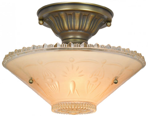 Antique 3-Chain Bowl Shade Ceiling Light
