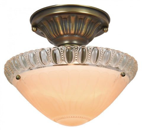 Antique 3-Chain Bowl Shade Ceiling Light