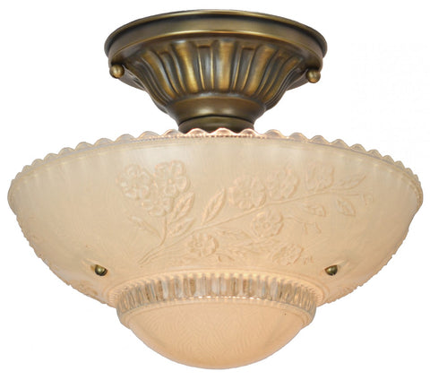 Antique 3-Chain Bowl Shade Ceiling Light