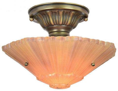 Art Deco Antique 3-Chain Bowl Shade Ceiling Light