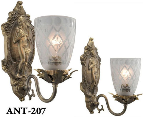 Antique Victorian Venus Sconces