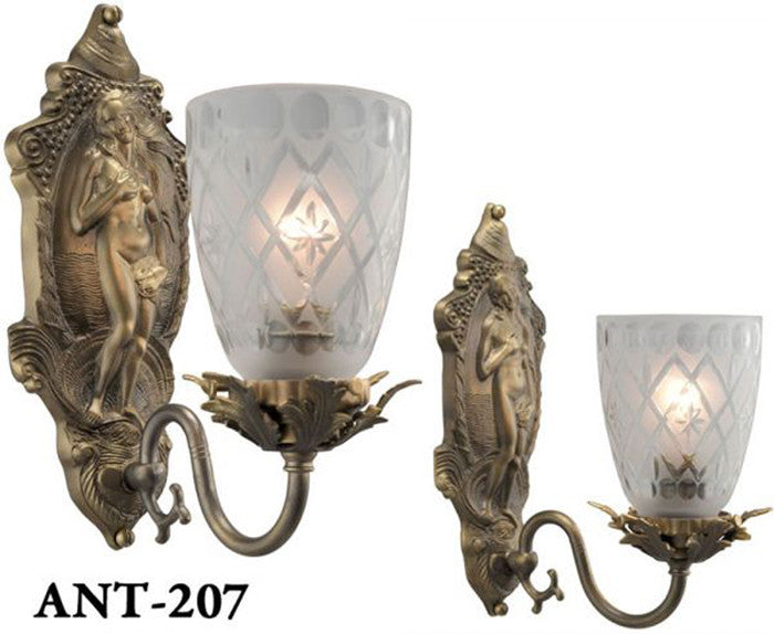 Antique Victorian Venus Sconces