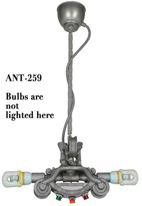 Steampunk Pendant Light Chandelier with Space Age Induction Bulbs