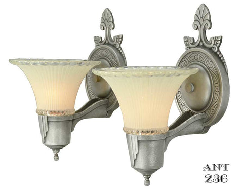 American Pair of Art Deco Sconces