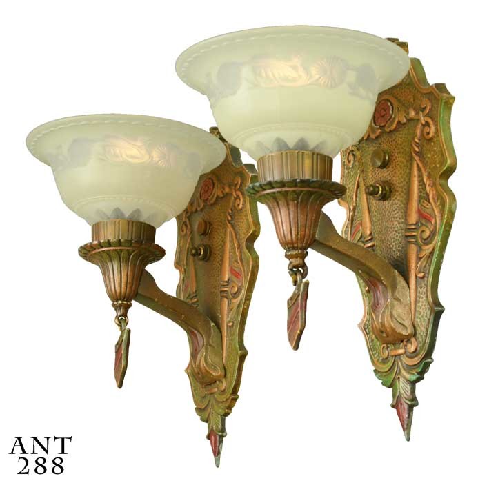 American Pair of Art Deco sconces