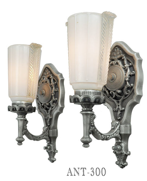 Antique 1920's Lovely Pair of Edwardian Wall Sconces