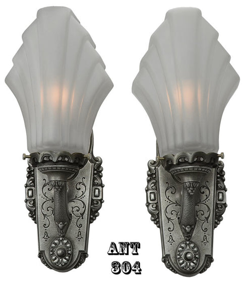 American Art Deco Signed Sconces