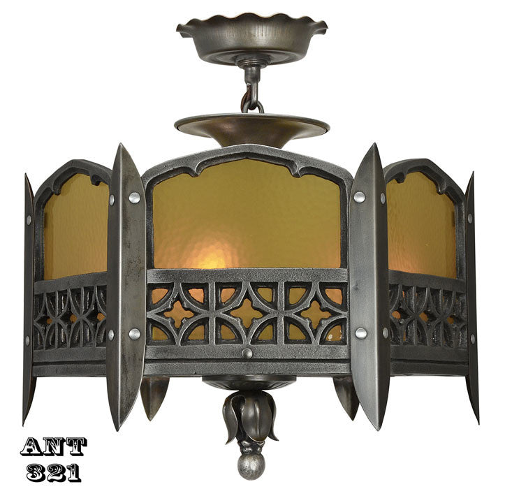 Gothic or Arts and Crafts Style Low Ceiling Light