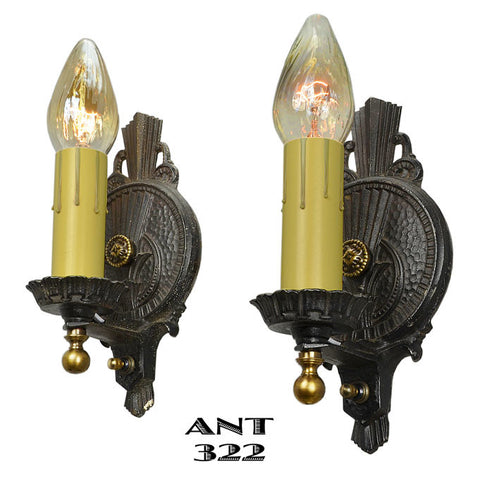 Art Deco Pair of Wall Sconces