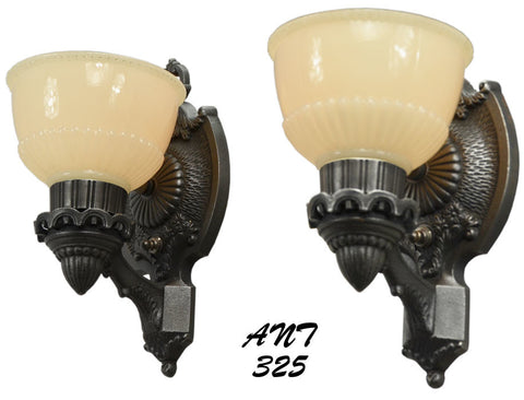 American Pair of Art Deco Sconces Circa 1920 - 1930
