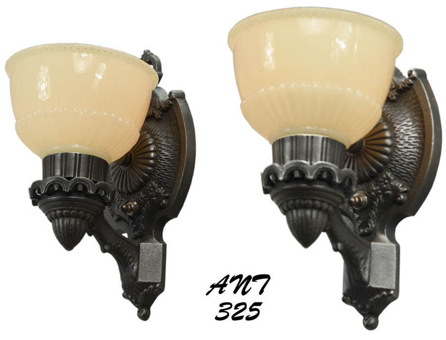 American Pair of Art Deco Sconces Circa 1920 - 1930