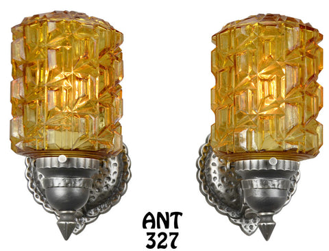 Art Deco - Lovely Pair of 1920 Art Deco Wall Sconces